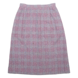 KORET Womens A-Line Skirt Purple Midi Wool Check M