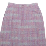 KORET Womens A-Line Skirt Purple Midi Wool Check M