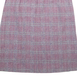 KORET Womens A-Line Skirt Purple Midi Wool Check M