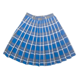 DENNIS Womens Pleated Skirt Blue Midi Check S