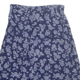 Womens A-Line Skirt Blue Midi Floral L