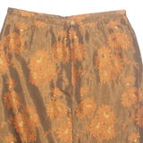 Womens Straight Skirt Orange Knee Length Floral M