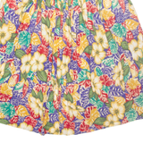 LISSPORT Womens Wrap Skirt Brown Long Floral S