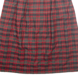 LADY HALRIN Womens A-Line Skirt Red Midi Wool Check M