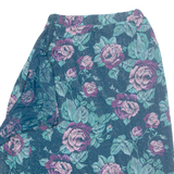 Womens Straight Skirt Green Midi Floral XXS