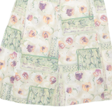 Womens A-Line Skirt Green Midi Floral M