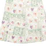 Womens A-Line Skirt Green Midi Floral M