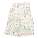 Womens A-Line Skirt Green Midi Floral M