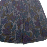 REHLI Womens A-Line Skirt Grey Midi Floral M