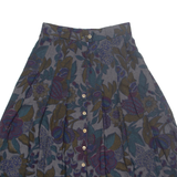 REHLI Womens A-Line Skirt Grey Midi Floral M