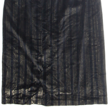 Belted Womens Straight Skirt Black Midi Striped M