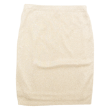 LUISA Womens Straight Skirt Gold Knee Length S