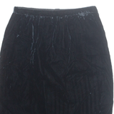 Womens Straight Skirt Blue Knee Length Velvet XS
