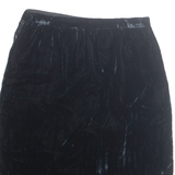 Womens Straight Skirt Blue Knee Length Velvet XS