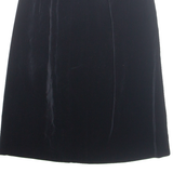 Womens A-Line Skirt Black Knee Length Velvet XS