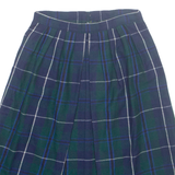 Womens A-Line Skirt Green Midi Check XS
