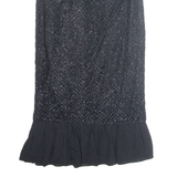 Womens Peasant Skirt Black Long M