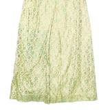 Womens A-Line Skirt Gold Long Floral M