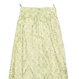 Womens A-Line Skirt Gold Long Floral M