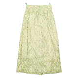 Womens A-Line Skirt Gold Long Floral M