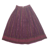 ALPHOM Womens A-Line Skirt Purple Midi Striped XXS