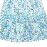 NICOLE Womens A-Line Skirt Blue Midi Crazy Pattern M