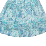 NICOLE Womens A-Line Skirt Blue Midi Crazy Pattern M