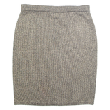 ANDREA MARE Womens Straight Skirt Gold Knee Length Striped M