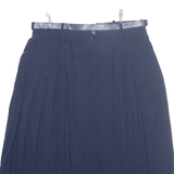 CANDA Belted Womens A-Line Skirt Blue Long Viscose L
