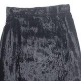 DONNA Womens Straight Skirt Black Knee Length Velvet XS