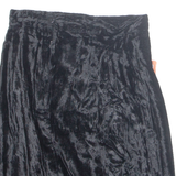 DONNA Womens Straight Skirt Black Knee Length Velvet XS