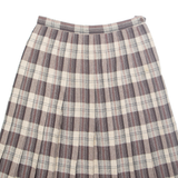 POTTER Womens Pleated Skirt Brown Midi Check M