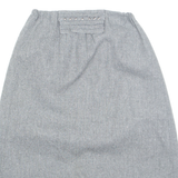 Womens A-Line Skirt Grey Midi Wool XXS