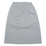 Womens A-Line Skirt Grey Midi Wool XXS