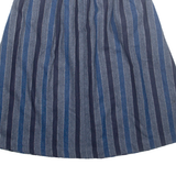 THE PETITE IDEA Womens A-Line Skirt Blue Midi Wool Striped XS