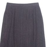 BRIGGS Womens Straight Skirt Brown Midi Wool Gingham UK 12