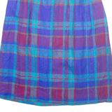 JOHN MEYER Womens Straight Skirt Blue Midi Wool Check UK 10
