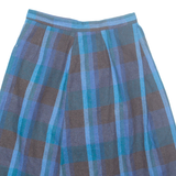 Womens A-Line Skirt Blue Midi Wool S