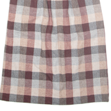 Womens Straight Skirt Red Midi Wool Gingham M