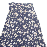 EXPRESSIONS Womens A-Line Skirt Blue Long Floral M