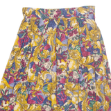 NORTHINGTON Womens A-Line Skirt Yellow Long Floral M
