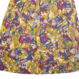 NORTHINGTON Womens A-Line Skirt Yellow Long Floral M