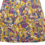 NORTHINGTON Womens A-Line Skirt Yellow Long Floral M