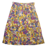 NORTHINGTON Womens A-Line Skirt Yellow Long Floral M