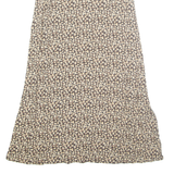 VINTAGE BLUE Womens A-Line Skirt Brown Long Floral M