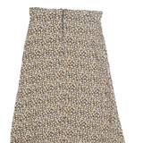 VINTAGE BLUE Womens A-Line Skirt Brown Long Floral M