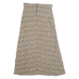 VINTAGE BLUE Womens A-Line Skirt Brown Long Floral M