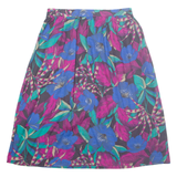Womens A-Line Skirt Blue Midi Floral M