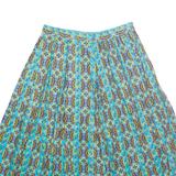 Womens A-Line Skirt Blue Midi Crazy Pattern S