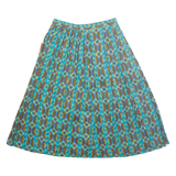 Womens A-Line Skirt Blue Midi Crazy Pattern S